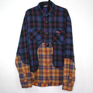 IceCream Mens Large BBC Plaid Button Up Flannel Shirt G1058